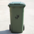 Moose Bin Decal Sticker with Personalised House Number