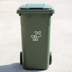 Moose Bin Decal Sticker with Personalised House Number