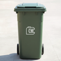 Crocodile Bin Decal Sticker with Personalised House Number