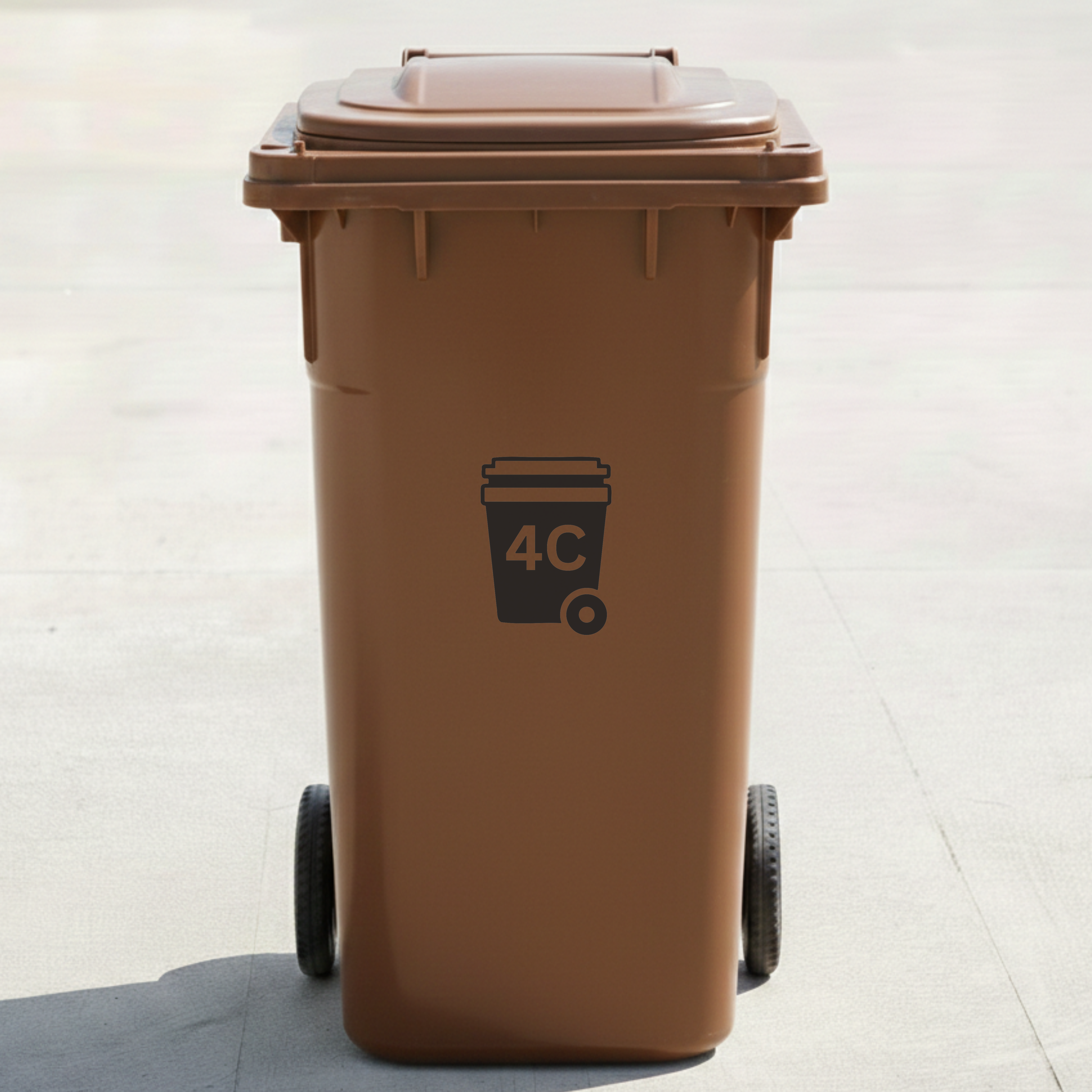 Wheelie Bin Icon Decal Sticker with Personalised House Number