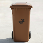 Moose Bin Decal Sticker with Personalised House Number