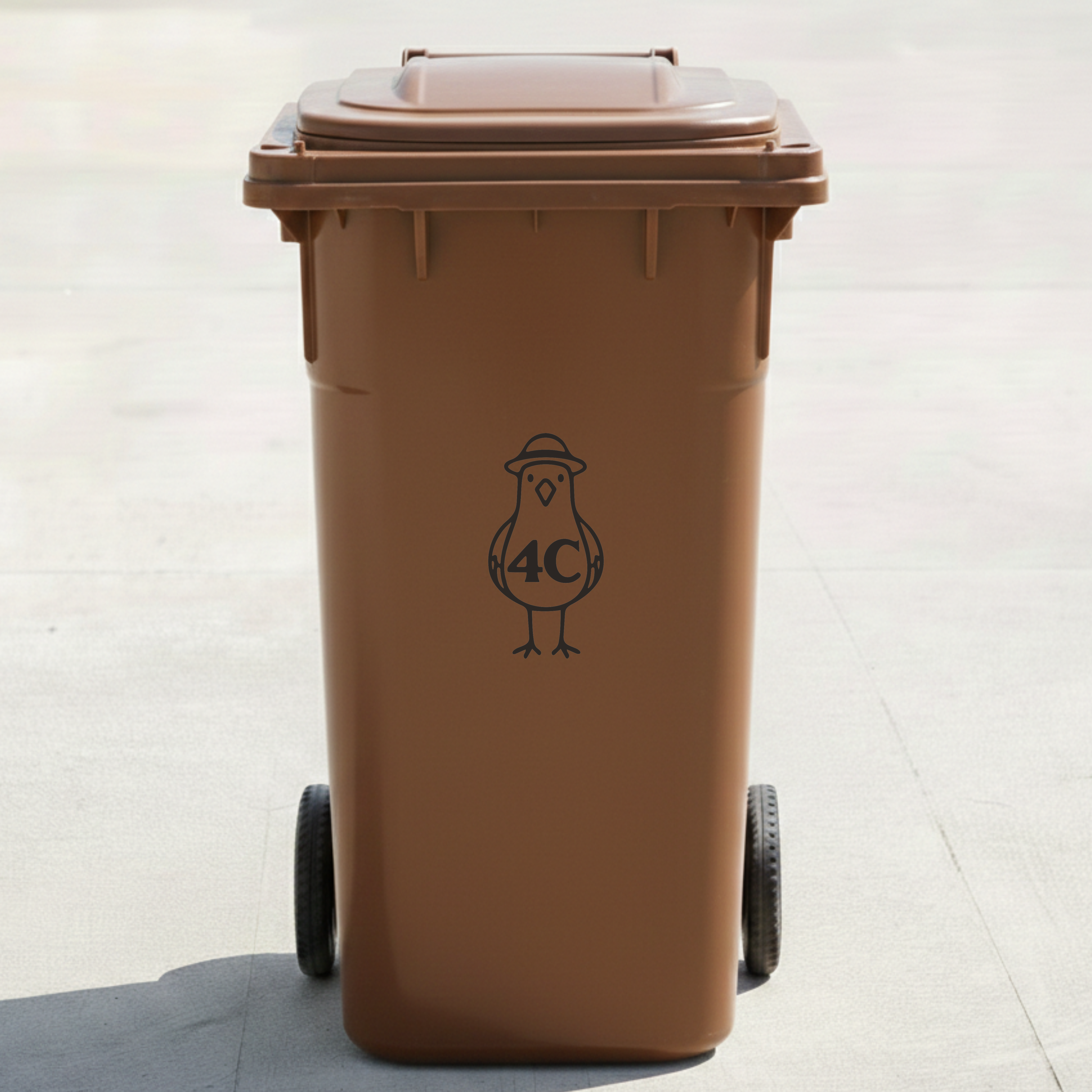Seagull Bin Decal Sticker with Personalised House Number