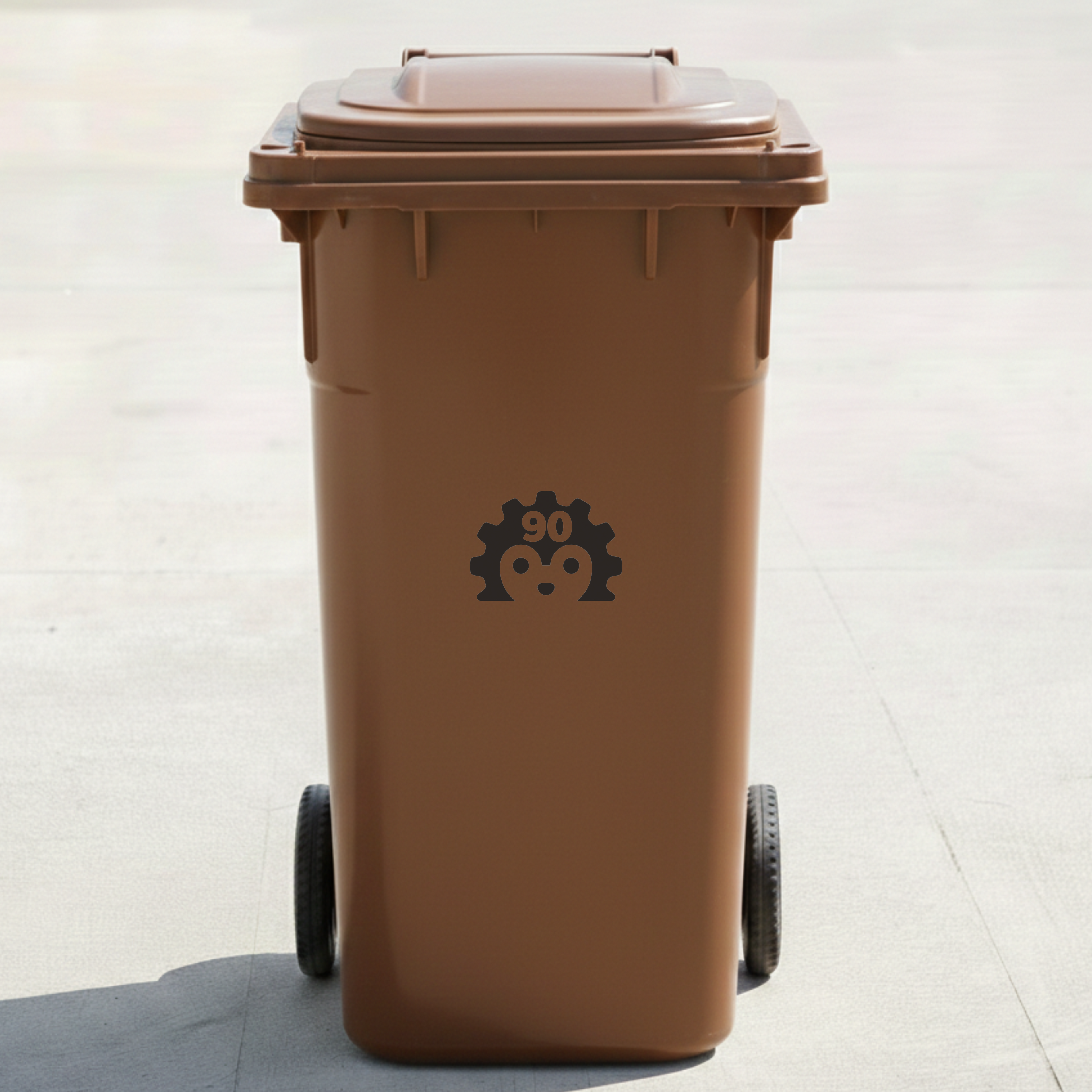 Hedgehog Bin Decal Sticker with Personalised House Number