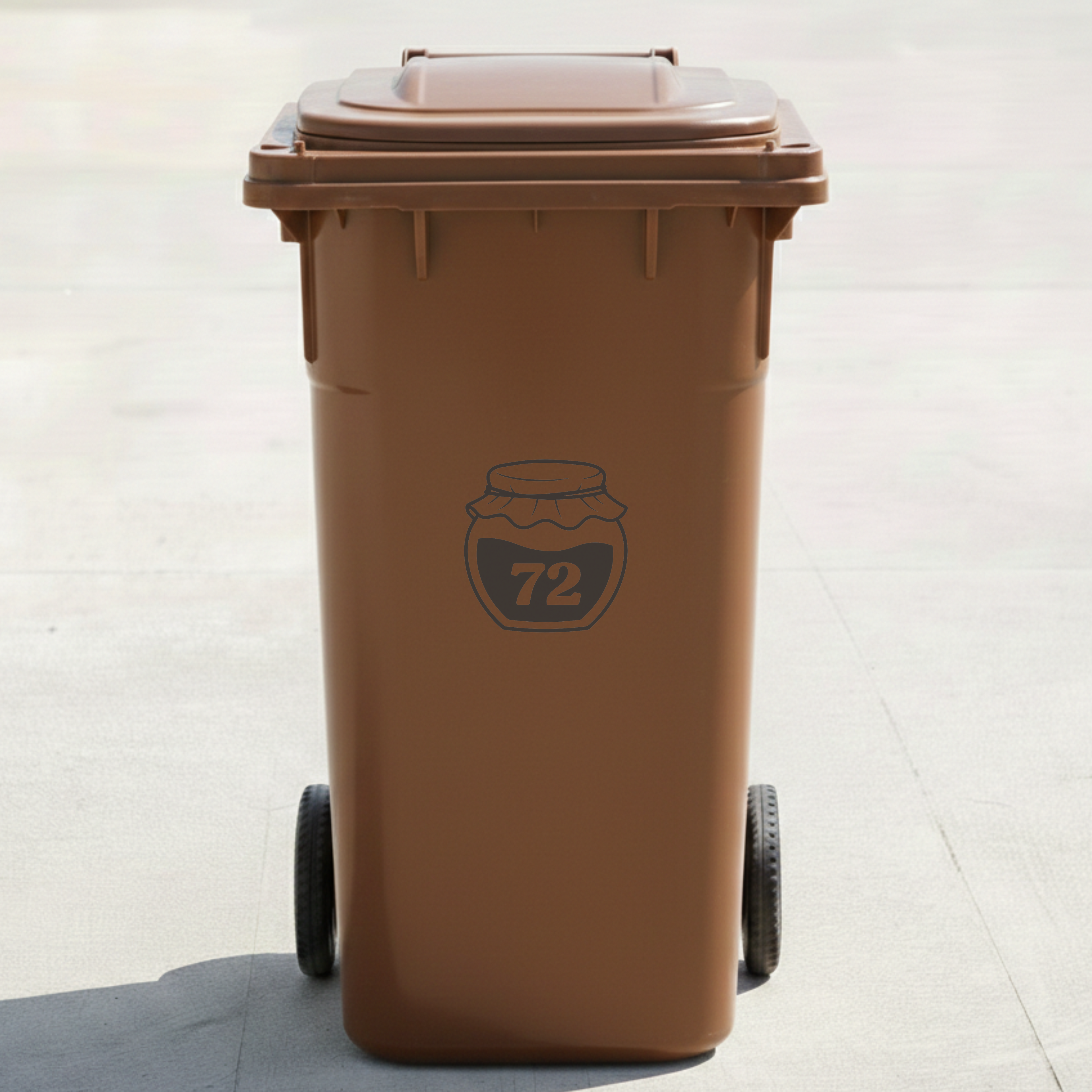 Honey Jar Bin Decal Sticker with Personalised House Number