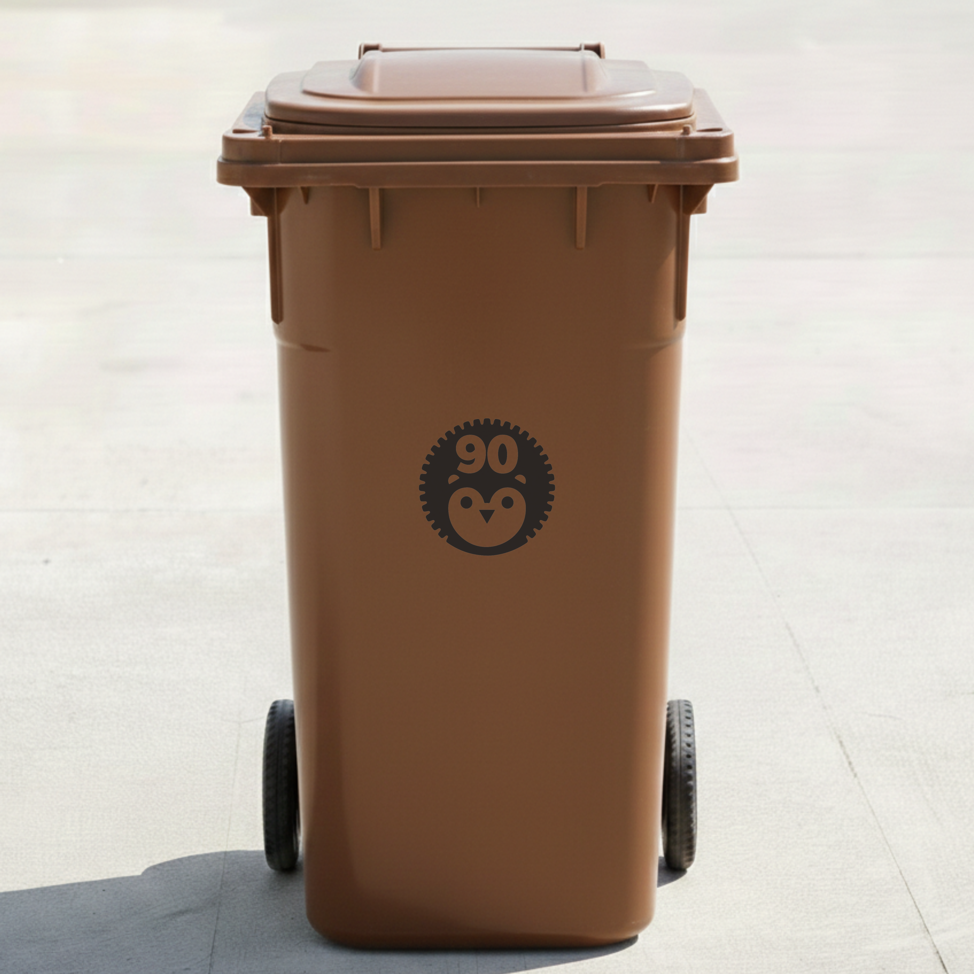 Hedgehog Bin Decal Sticker with Personalised House Number