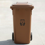 Quokka Bin Decal Sticker with Personalised House Number