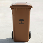 Hamburger Bin Decal Sticker with Personalised House Number & Street Name