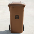 House-Shaped Bear Bin Decal Sticker with Personalised House Number