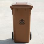 Octopus Bin Decal Sticker with Personalised House Number