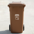 Wheelie Bin Icon Decal Sticker with Personalised House Number