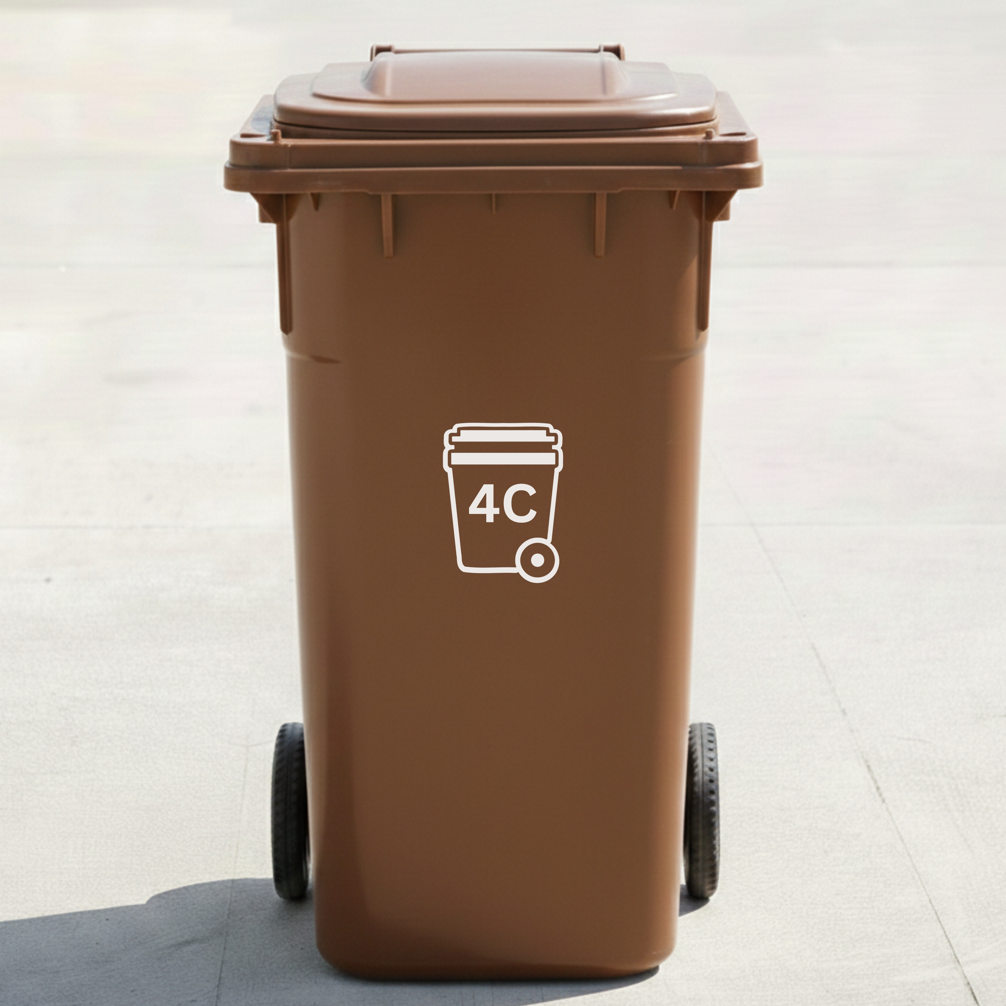 Wheelie Bin Icon Decal Sticker with Personalised House Number