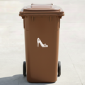 High Heel Bin Decal Sticker with Personalised House Number