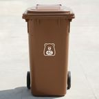 Angry Bear Bin Decal Sticker with Personalised House Number