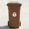Sheep Bin Decal Sticker with Personalised House Number