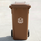 Octopus Bin Decal Sticker with Personalised House Number