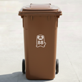 Otter Bin Decal Sticker with Personalised House Number