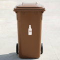 Beer Bottle Bin Decal Sticker with Personalised House Number