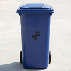 Moose Bin Decal Sticker with Personalised House Number