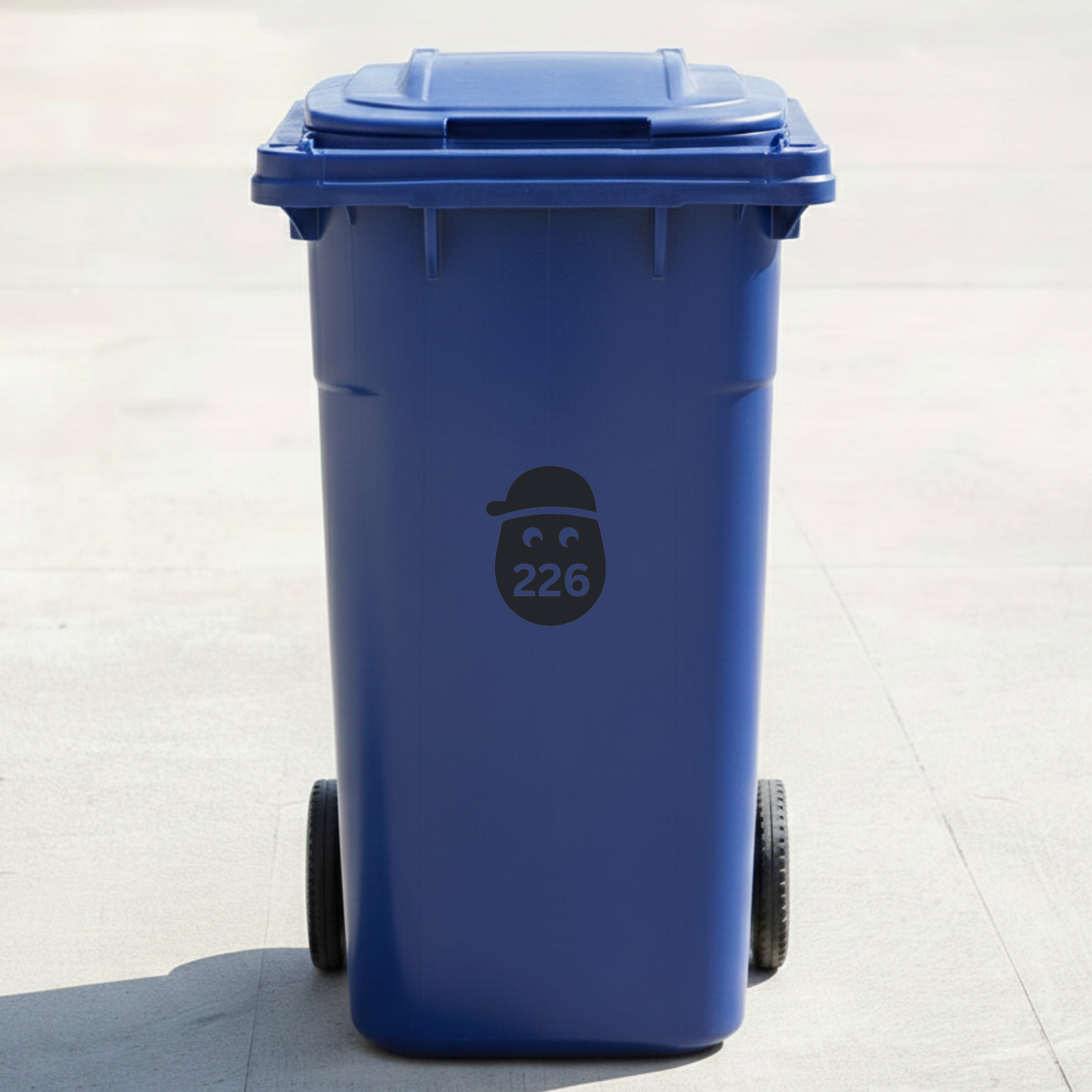 Small Potato Bin Decal Sticker with Personalised House Number