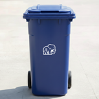 Elephant Bin Decal Sticker with Personalised House Number