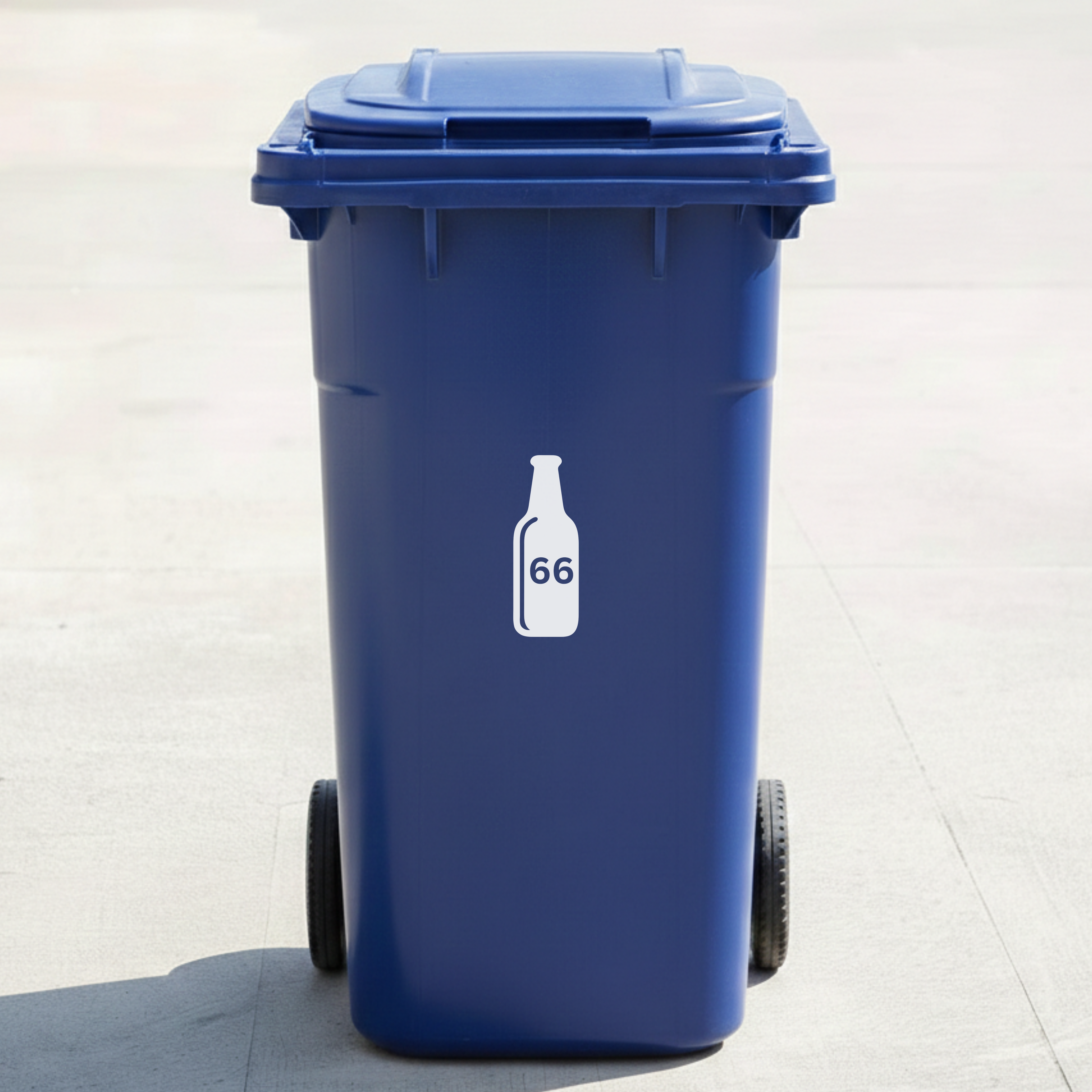 Beer Bottle Bin Decal Sticker with Personalised House Number