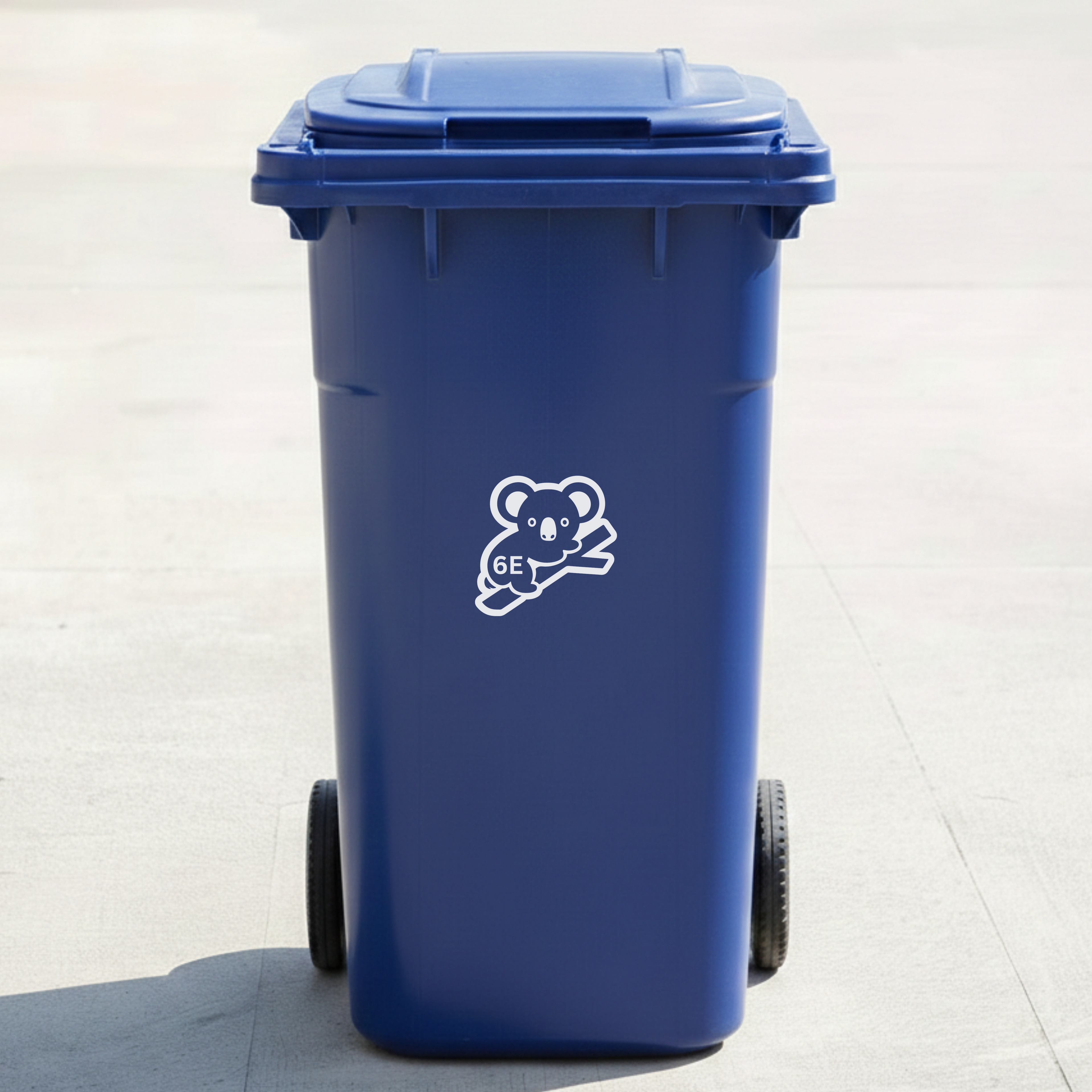 Koala Bin Decal Sticker with Personalised House Number