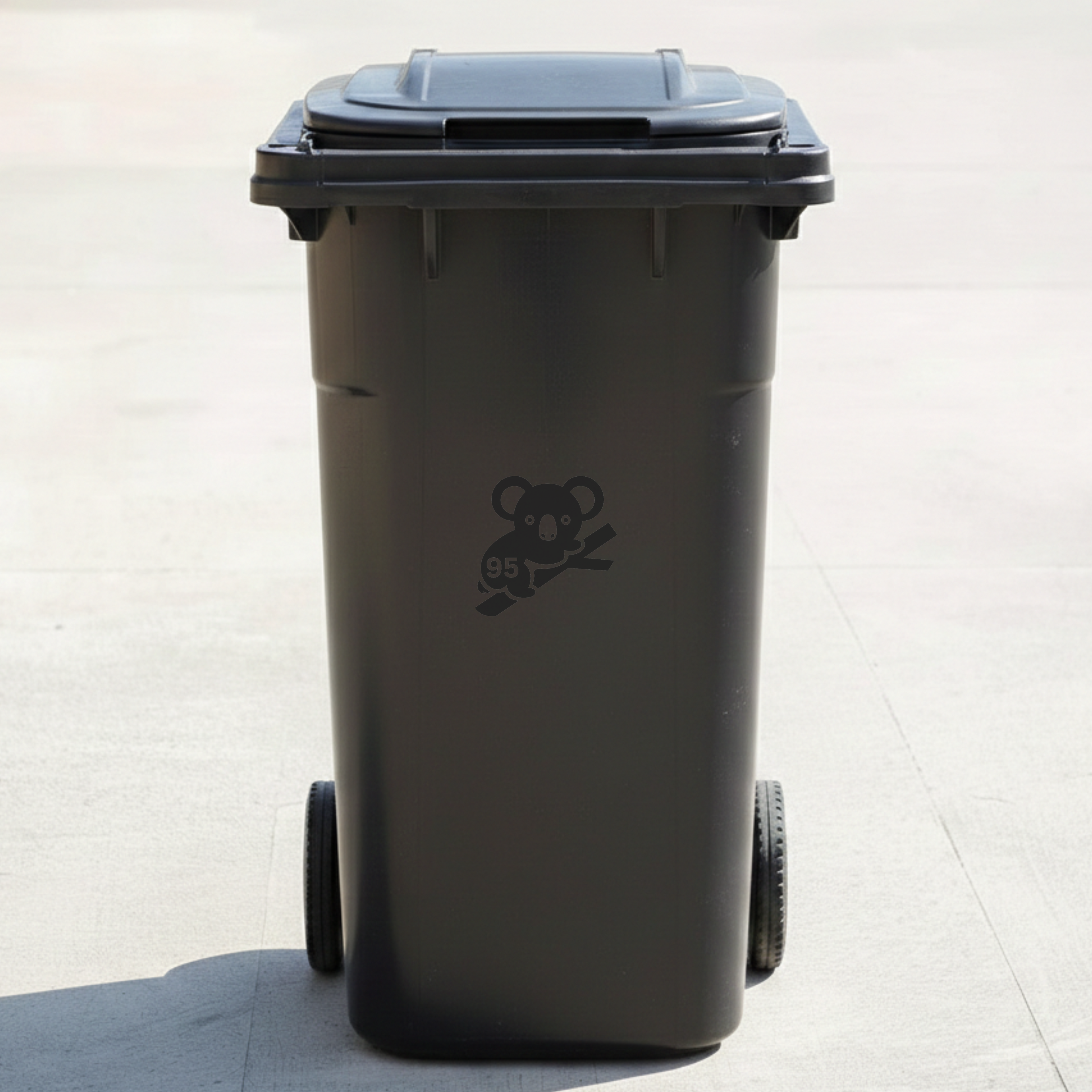 Koala Bin Decal Sticker with Personalised House Number