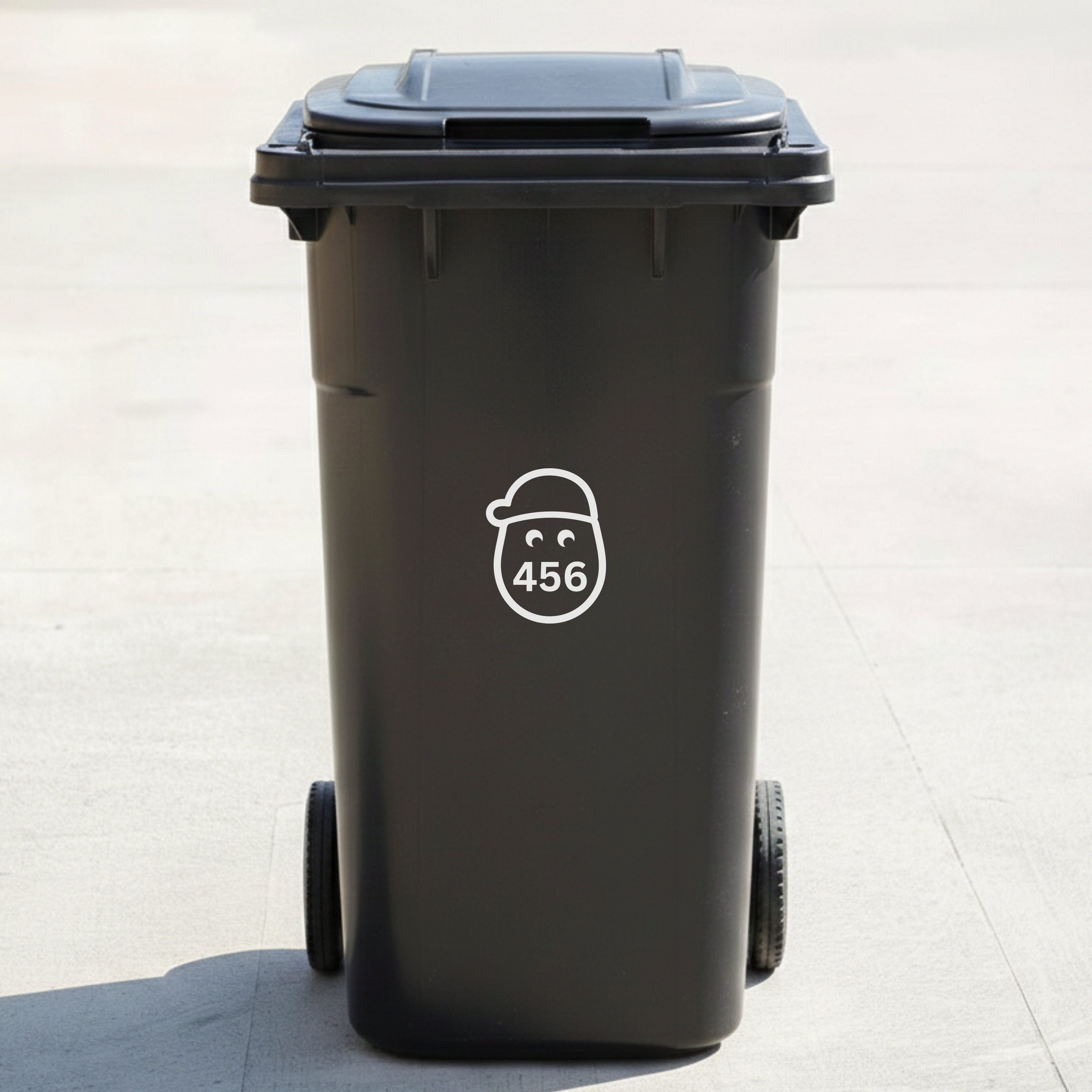 Small Potato Bin Decal Sticker with Personalised House Number