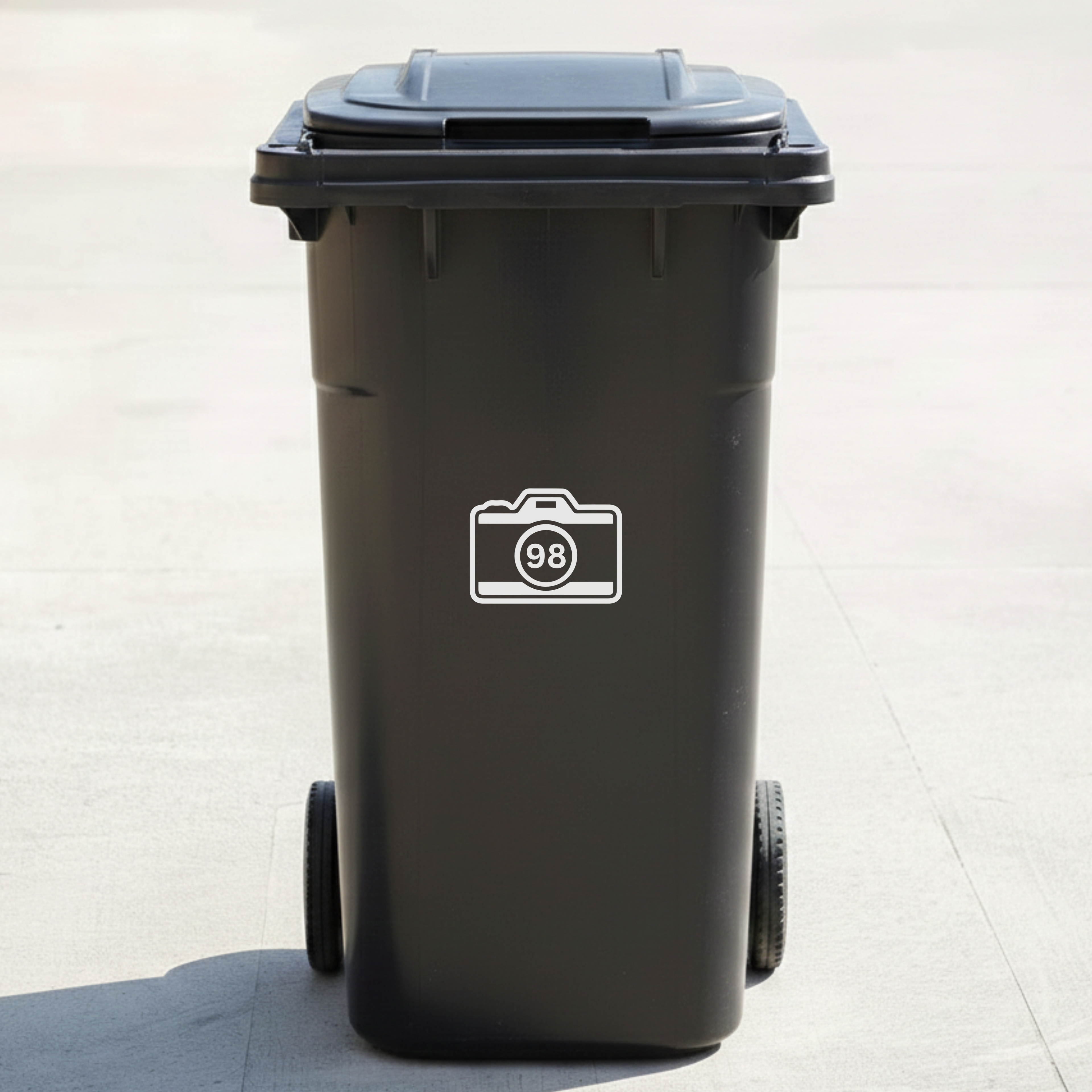 Camera Bin Decal Sticker with Personalised House Number