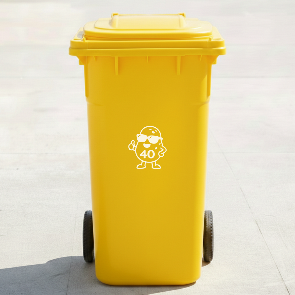 Potato Bin Decal Sticker with Personalised House Number