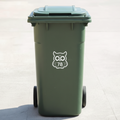Owl Bin Decal Sticker with Personalised House Number