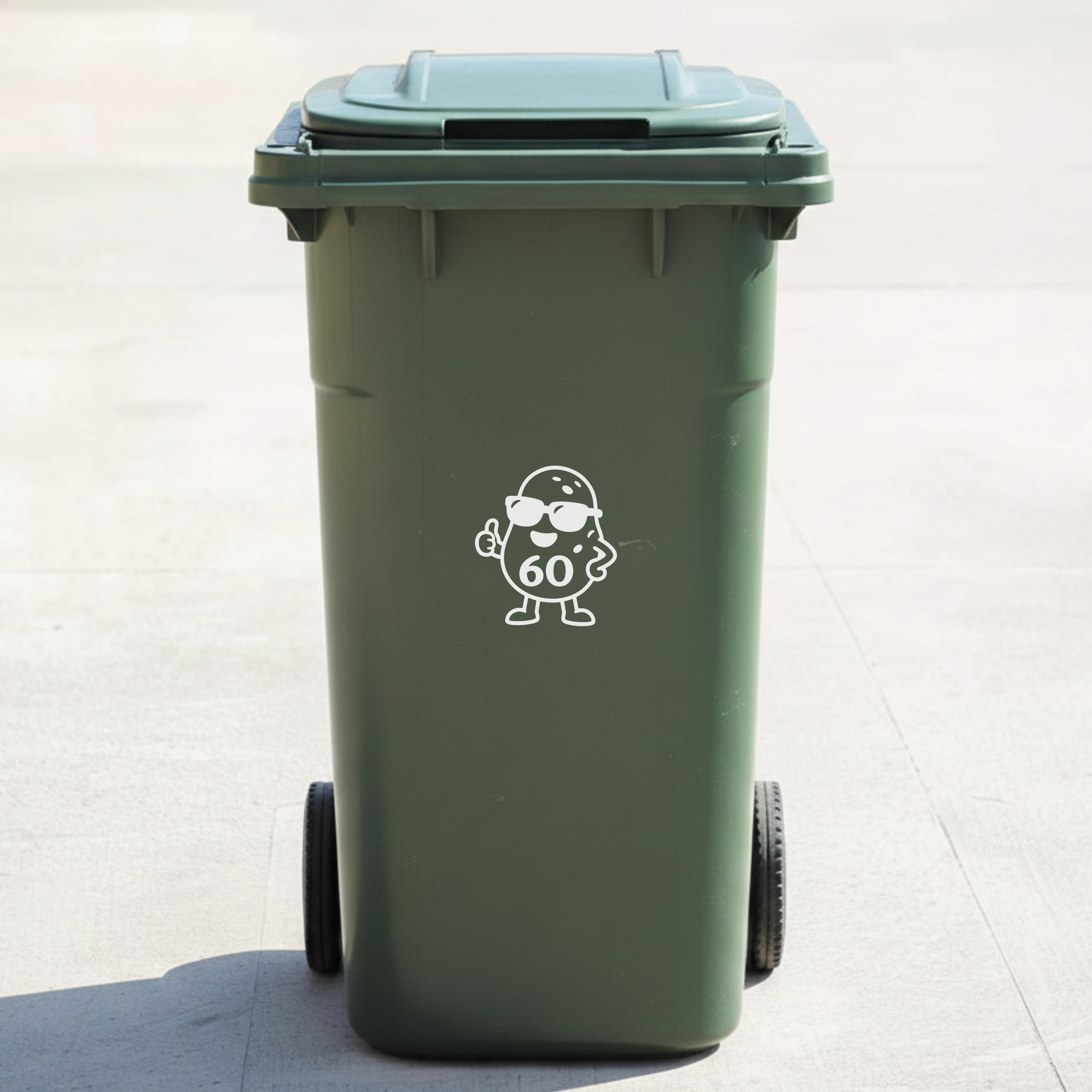 Potato Bin Decal Sticker with Personalised House Number
