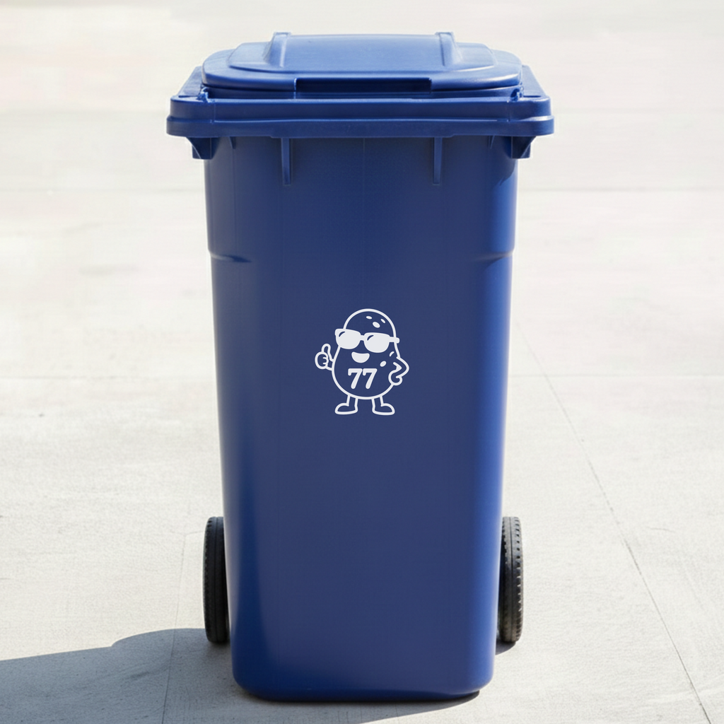 Potato Bin Decal Sticker with Personalised House Number
