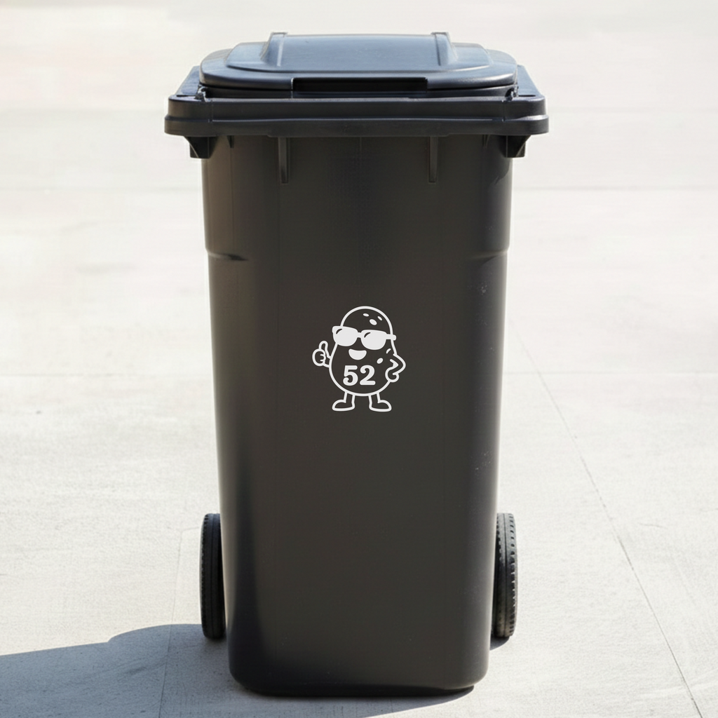 Potato Bin Decal Sticker with Personalised House Number